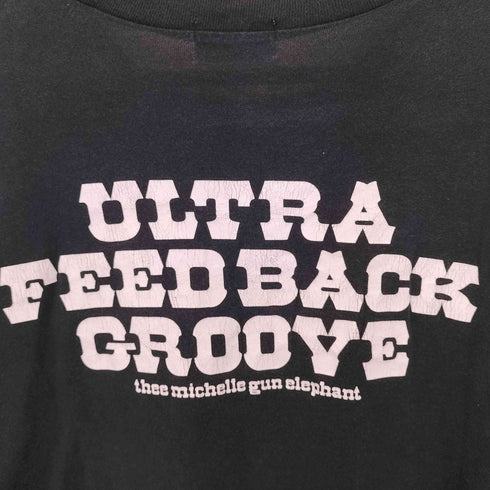 ワールドワイドラブ WORLD WIDE LOVE 90S ULTRA FEEDBACK GROOVEプリント Tシャツ バンT 裾&袖シングル メンズ